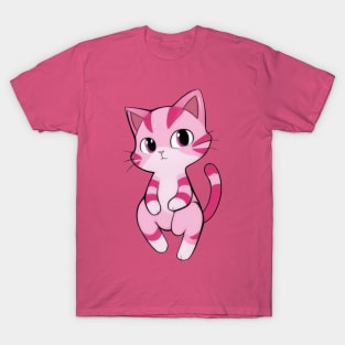 Adorable Pink Cat - Cute Baby Feline T-Shirt